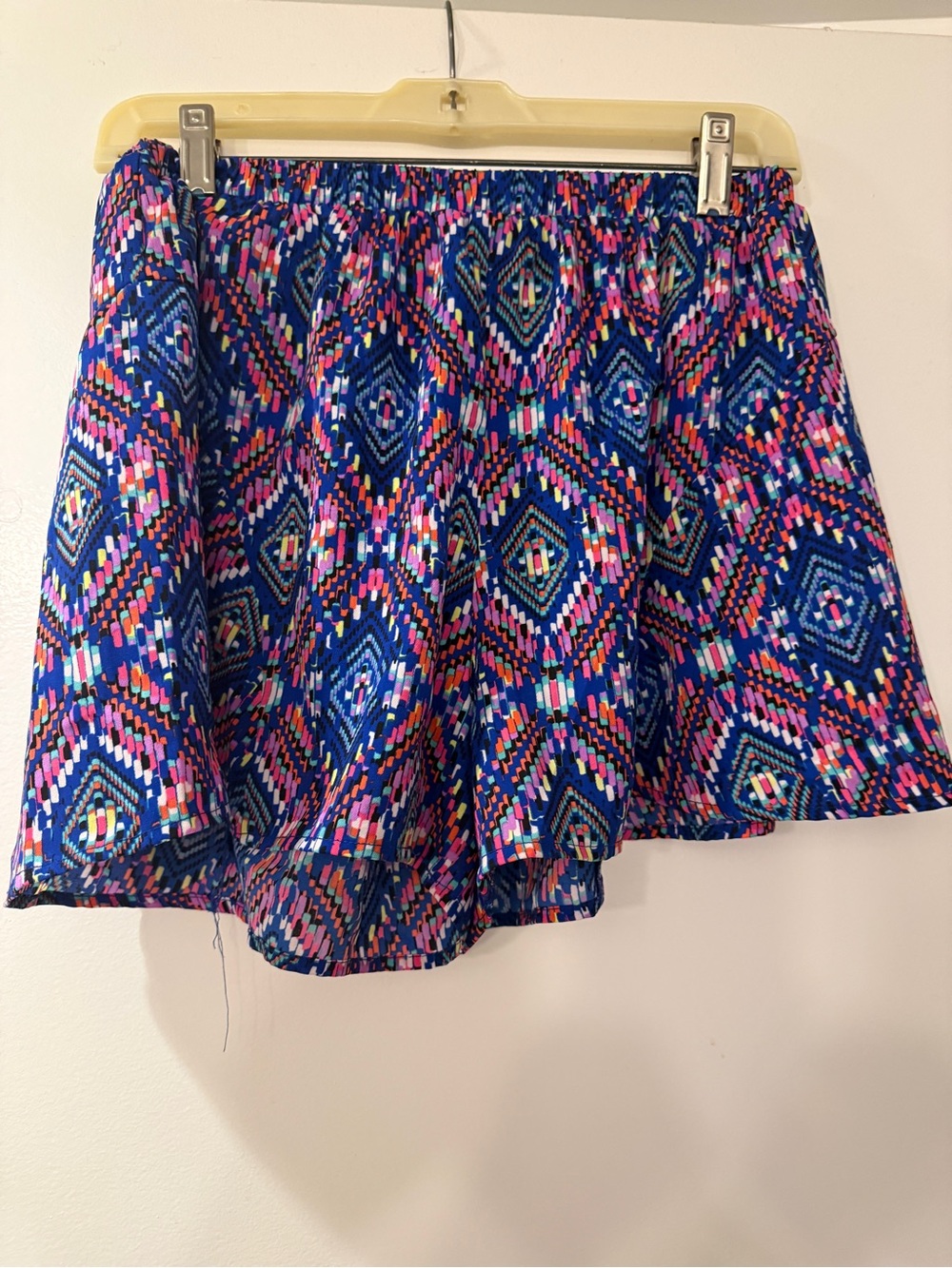 Target Women’s Blue Geometric Athletic Shorts with Pink Accents
